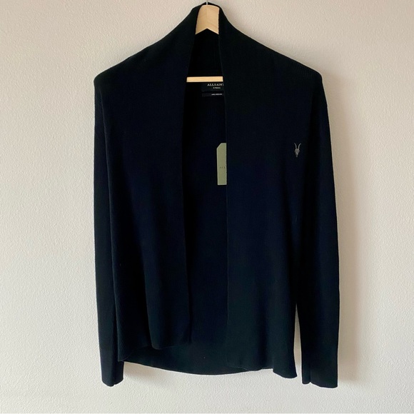 Soft Merino Wool Cardigan All Saints size XS black 🖤 - Picture 5 of 7